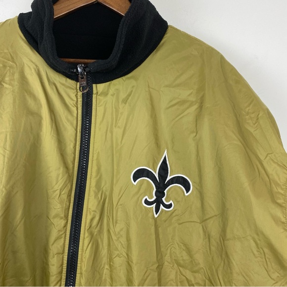Pro Player size XXL Men’s Black Gold New Orleans Saints Reversible Jacket - Picture 10 of 11